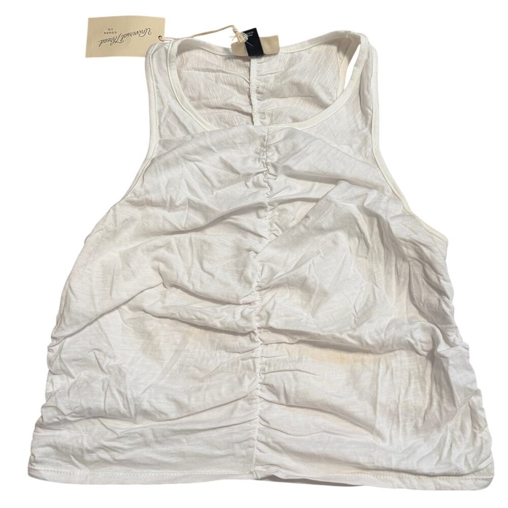 Universal Thread Women's White Ruched Tank Top - Size XL - NWT